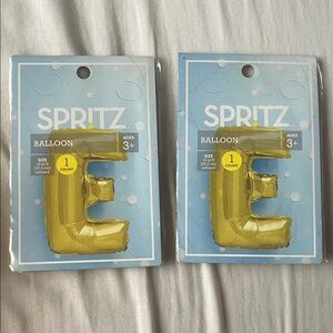 Spritz Metallic Gold Letter E Mini Balloons – 2 Pack